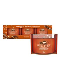 Yankee Candle - 3 Filled Votive Candles - Cinnamon Stick